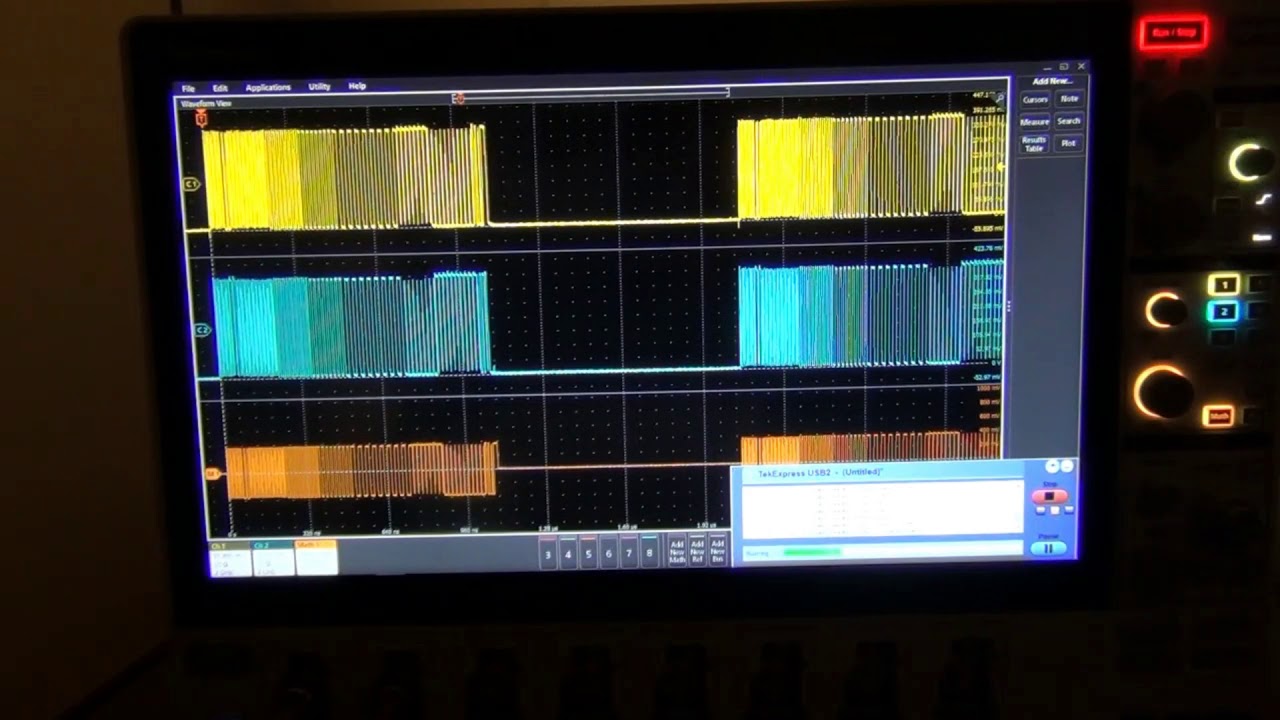 USB2 Device Compliance using MSO58 Tektronix Oscilloscope