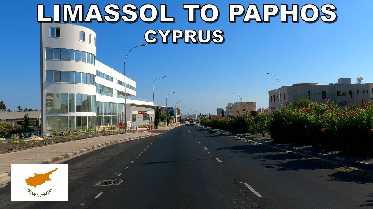 DRIVING from LIMASSOL CITY to PAPHOS CITY in CYPRUS * 4K  (60fps)