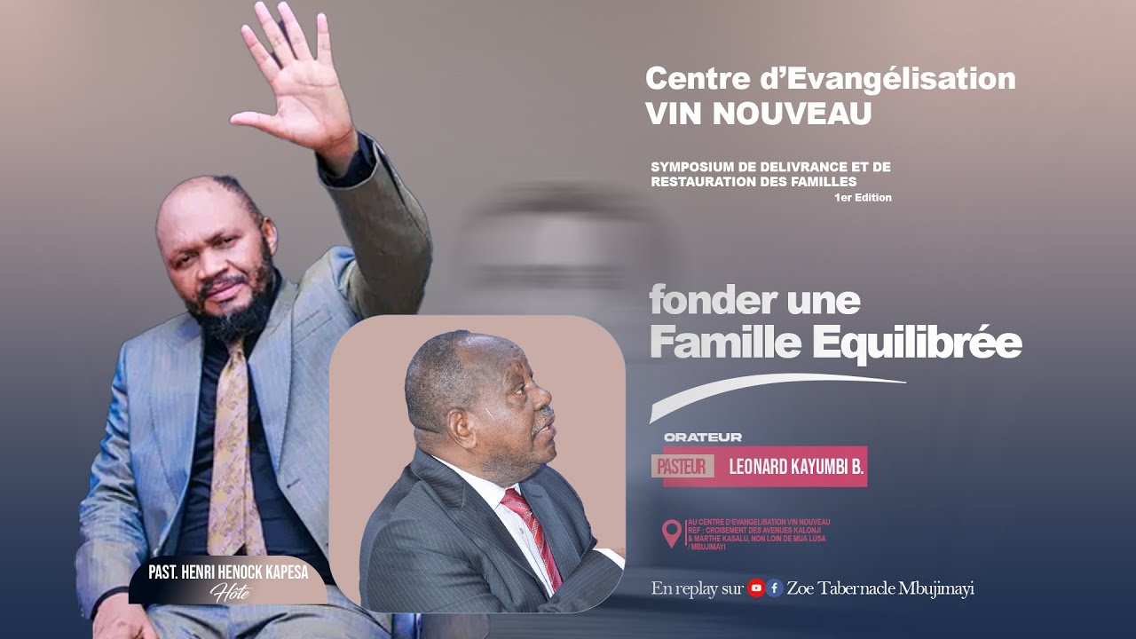 FONDER UNE FAMILLE EQUILIBREE #1 | C.E VIN NOUVEAU | Rév. Past. Leonard KAYUMBI | Mer. 28.01.2026
