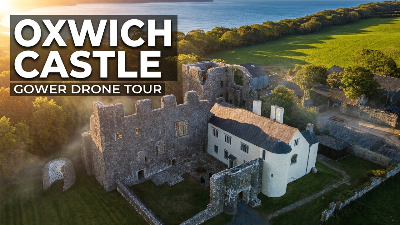 Oxwich Castle -Tudor Mansion | Gower Wales | Gower Drone Tour Video clip 1
