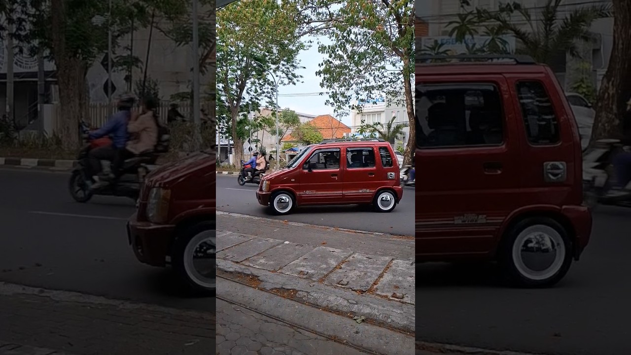 Mobil Karimun Kotak Pasang Velg R14 Hsr Mirror Tampilan Classic Retro #karimunkotak #hsrwheel