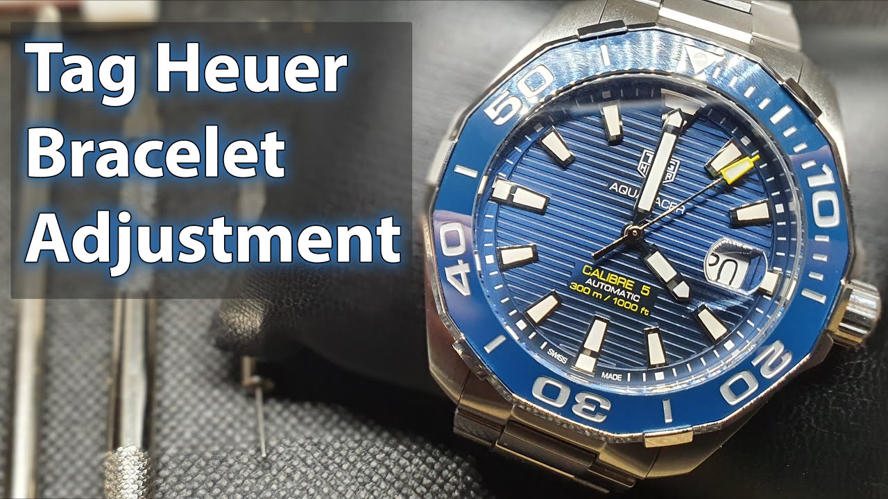 How to adjust a Tag Heuer bracelet, remove / insert bracelet links and adjust the bracelet clasp