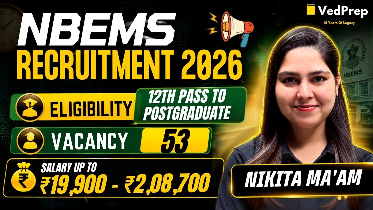 NBEMS Recruitment 2026 🚀 53 Vacancies | 12th Pass to Postgraduate Eligible | Salary Up to ₹2.08 Lakh