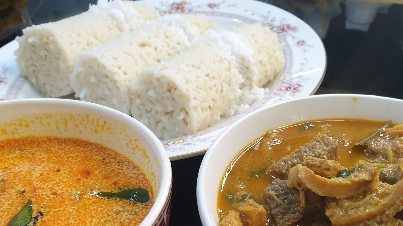 Mani puttu with babath curry(tripe)/மணி புட்டு recipe | tamil