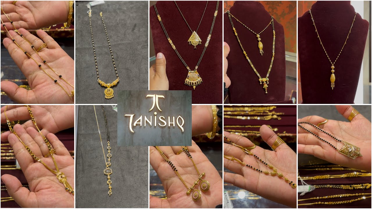 Tanishq Latest Gold Long and Short Mangalsutra Designs in Lightweight | Tanishq Chain Mangalsutra 