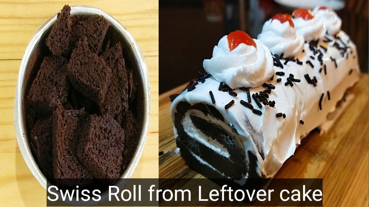 Swiss Roll from Leftover Cake, How to make Swiss Roll from Leftover Cake.