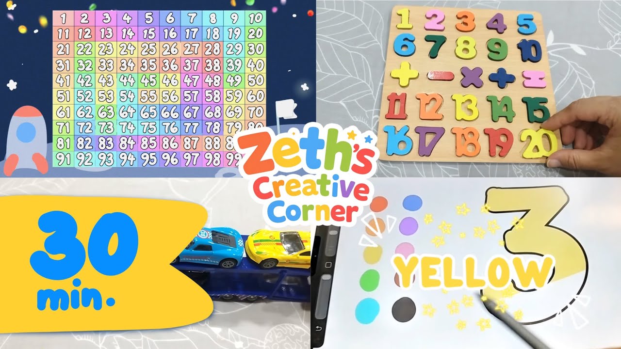 Counting & Writing Numbers Activities for Kids | Zeth's Creative Corner | Kids Play-Along