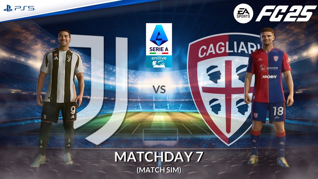 Juventus - Cagliari ⚽️ Serie A 2024/25 Match Sim ft. Vlahovic, Yildiz | FC 25