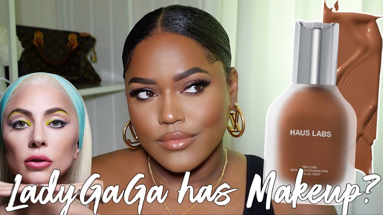 HAUS LABS FOUNDATION BY Lady Gaga | Triclone Skin Tech Medium Coverage Foundation on Dark Skin