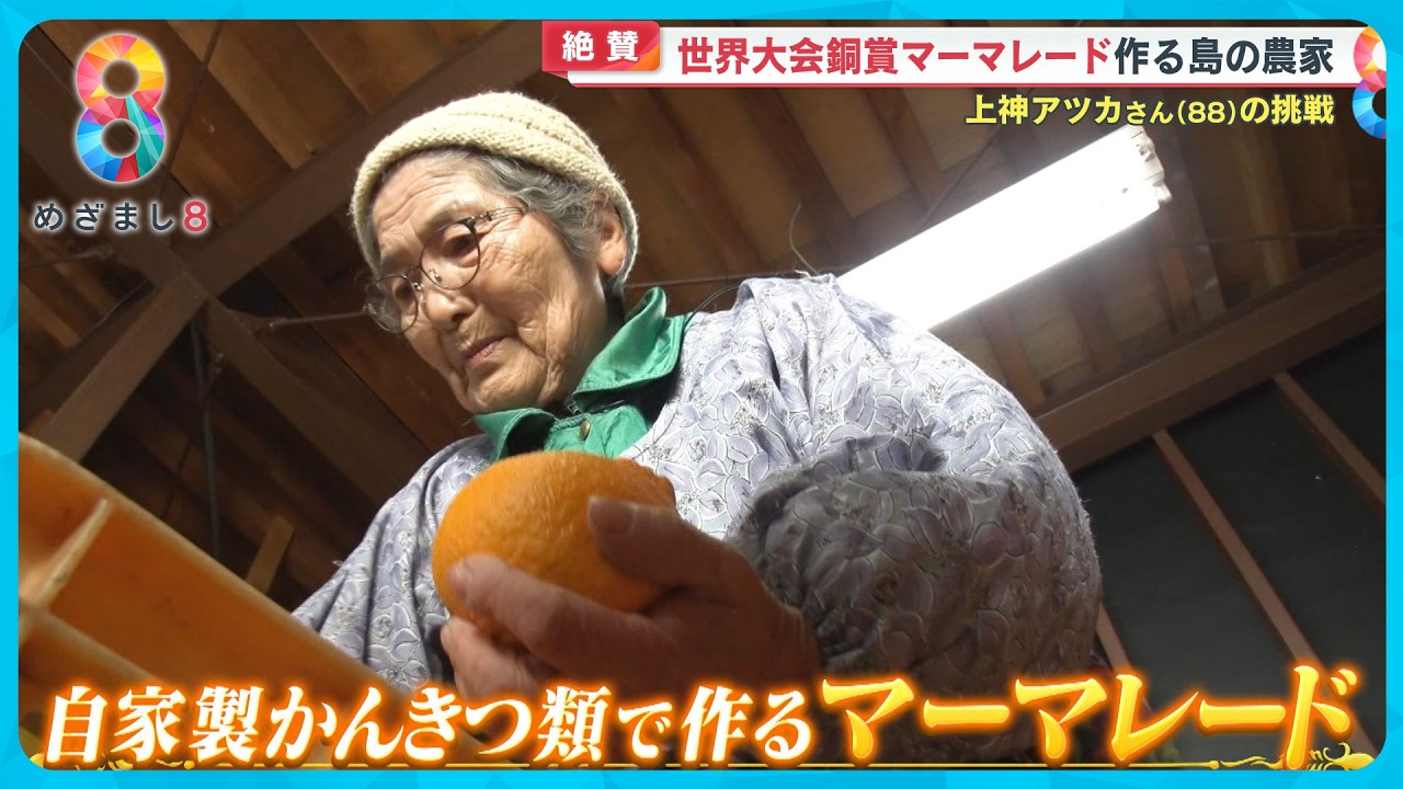 【絶賛】世界大会銅賞のマーマレードを作る瀬戸内の小さな島のおばあちゃん 「生きがいしかない」88歳の情熱【めざまし8ニュース】
