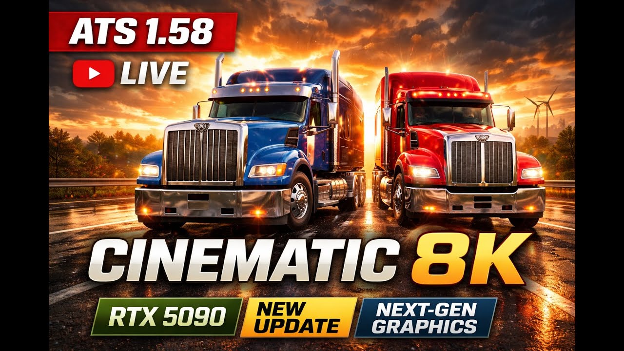 ATS 1.58 LIVE 🔥 Cinematic 8K Next-Gen Graphics | RTX 5090 Ultra Realism
