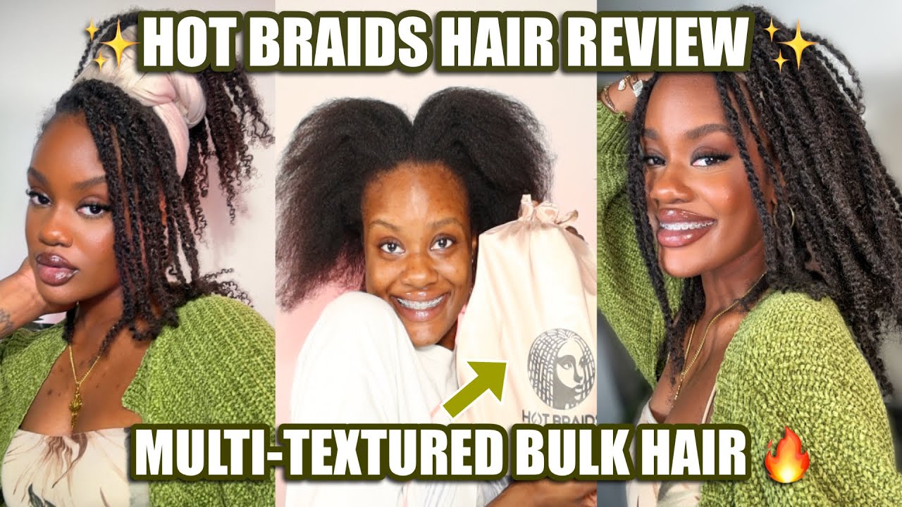 😻 Mini Twists with 4A/4B Afro Kinky Coily Bulk Hair (Type 4 Natural Hair) | Hot Braids Review