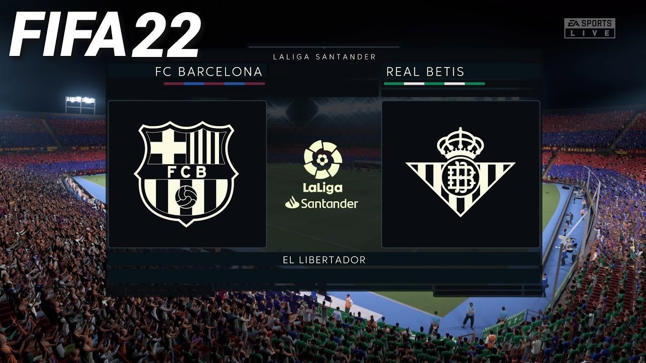 FIFA 22 - FC Barcelona vs Real Betis - La Liga Santander | PS4