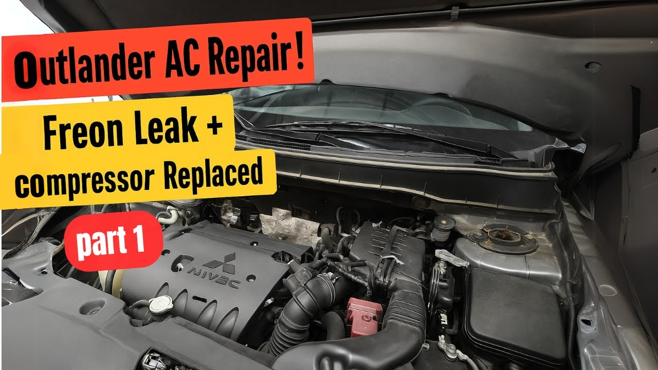 AC Compressor Leak Diagnosis & Replacement on Mitsubishi Outlander