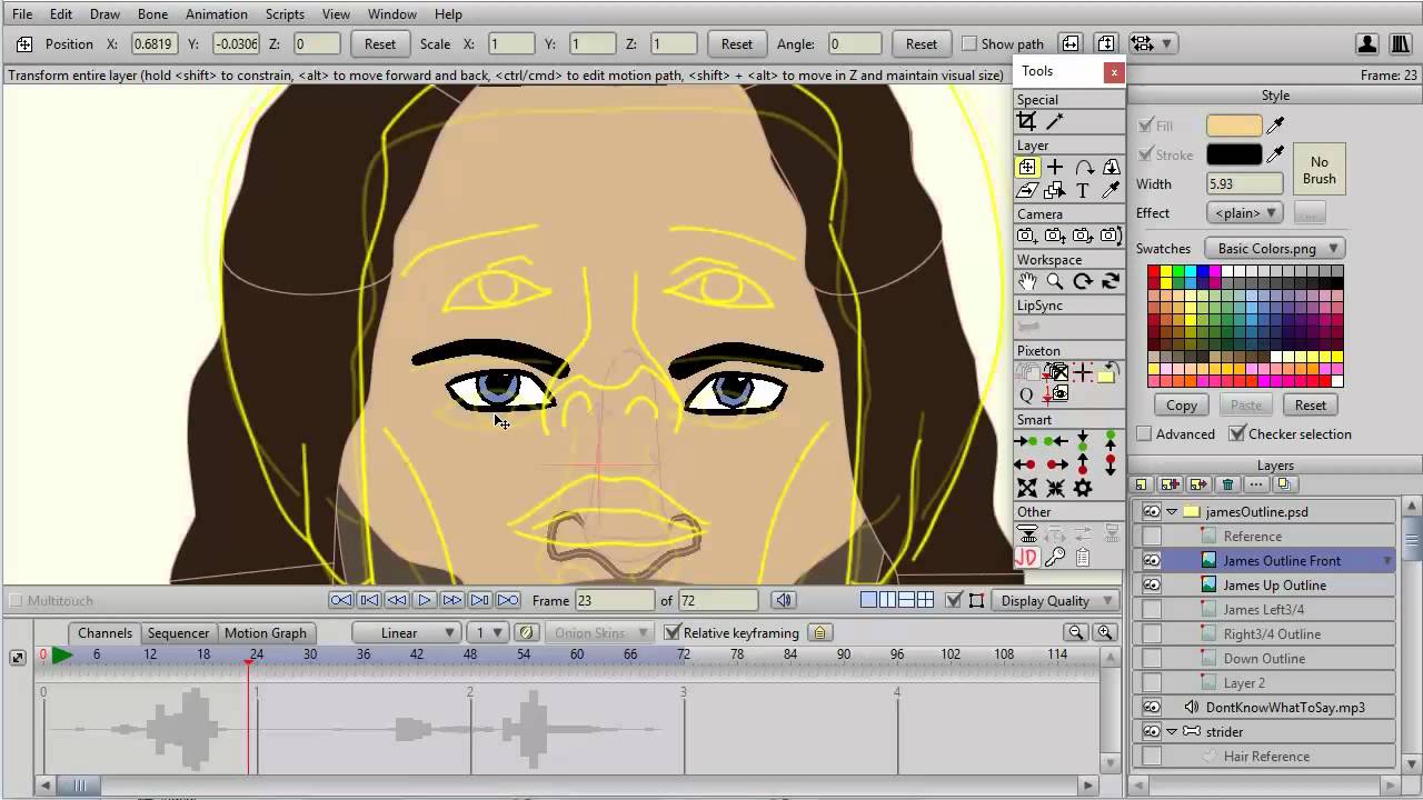 Head Turns - Realistic Head Turns in Anime Studio