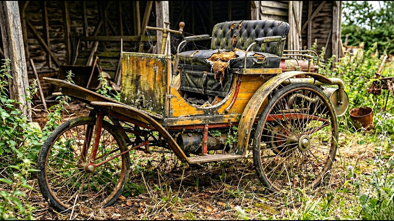 No Talking ASMR: 1885–1886 Benz Patent-Motorwagen | Barn Find, Complete Engine Rebuild & First Start