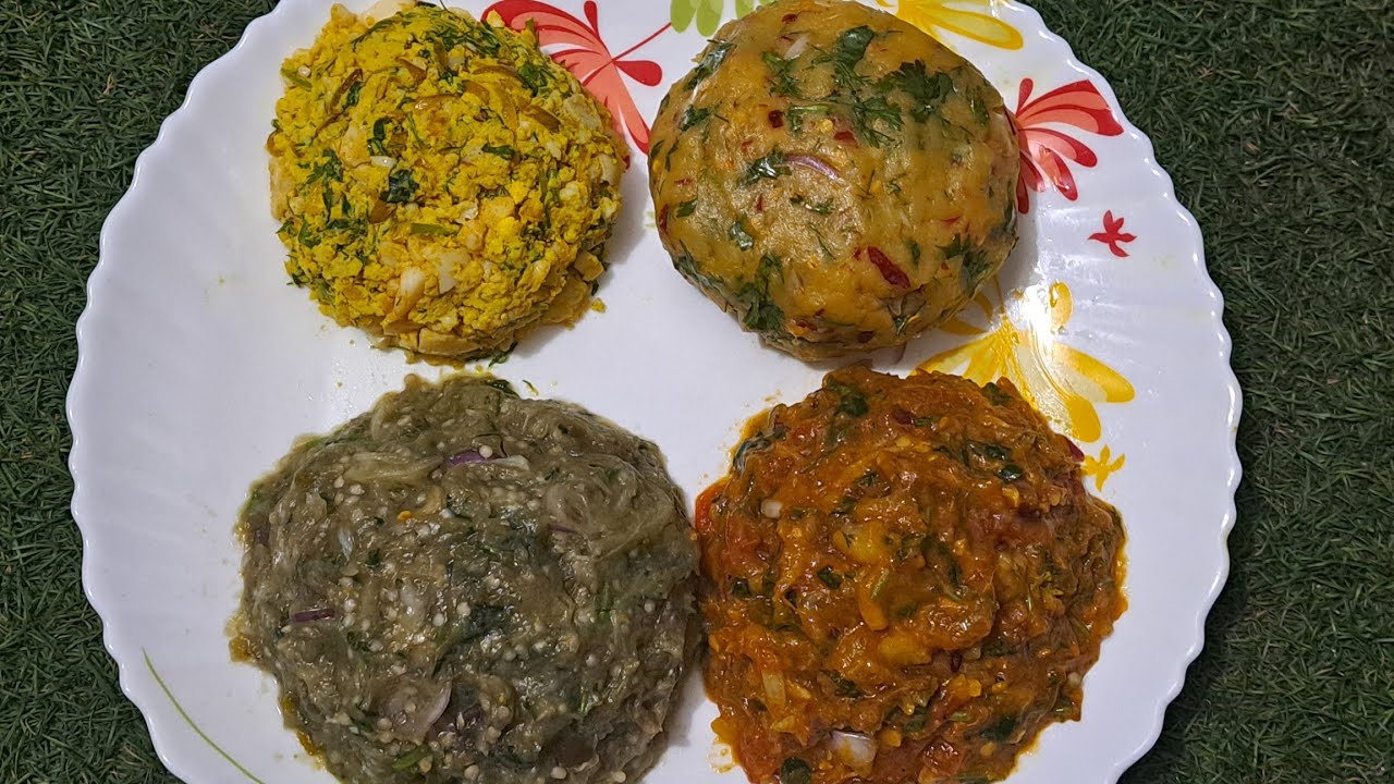 Vorta Recipe। ৪ ধরনের ৪টি ভিন্ন স্বাদের ভর্তা একসাথে দেখে নিন। Bangladeshi traditional Vorta recipe