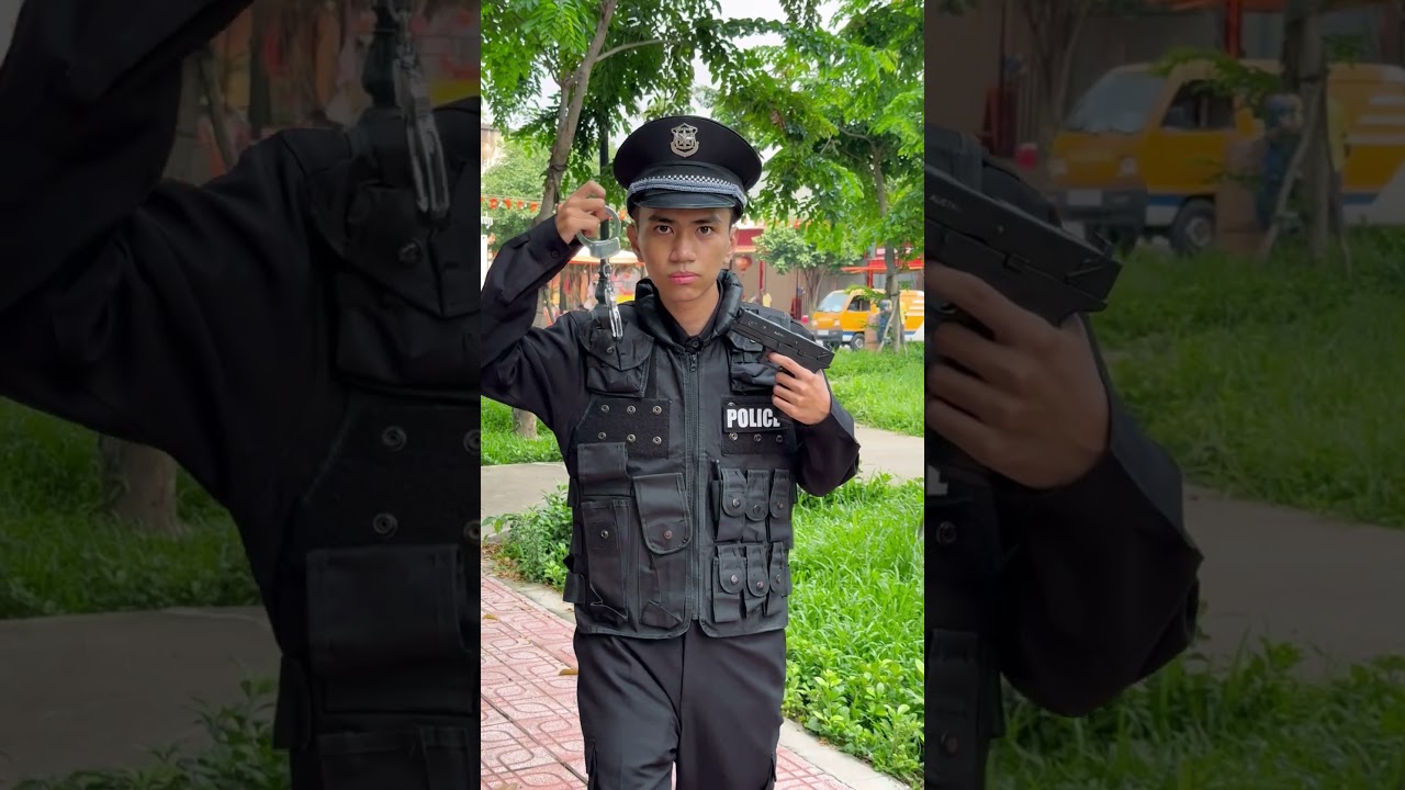 SH - Cảnh s&aacute;t v&agrave; t&ecirc;n trộm xe oto || Police and thief dance cover #shorts