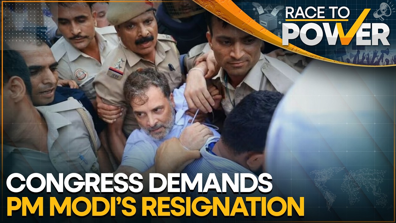 Rahul Gandhi&rsquo;s Protest Outside PM Modi&rsquo;s Residence, Demands Accountability on Paper Leak | WION News