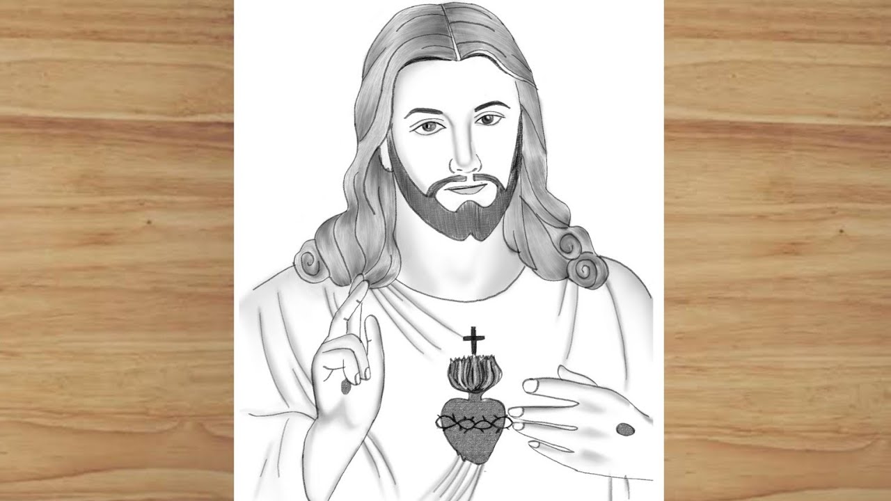How to draw Lord Jesus Christ | Jesus Christ drawing | Easy drawing step by step | pencil drawing