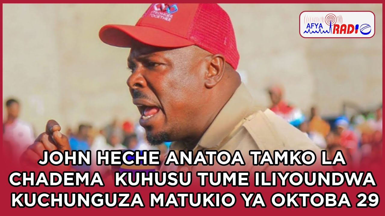 🔴LIVE: HECHE ANATOA TAMKO LA CHADEMA, WAIKATAA TUME ILIYOUNDWA KUCHUNGUZA MATUKIO YA OKTOBA 29