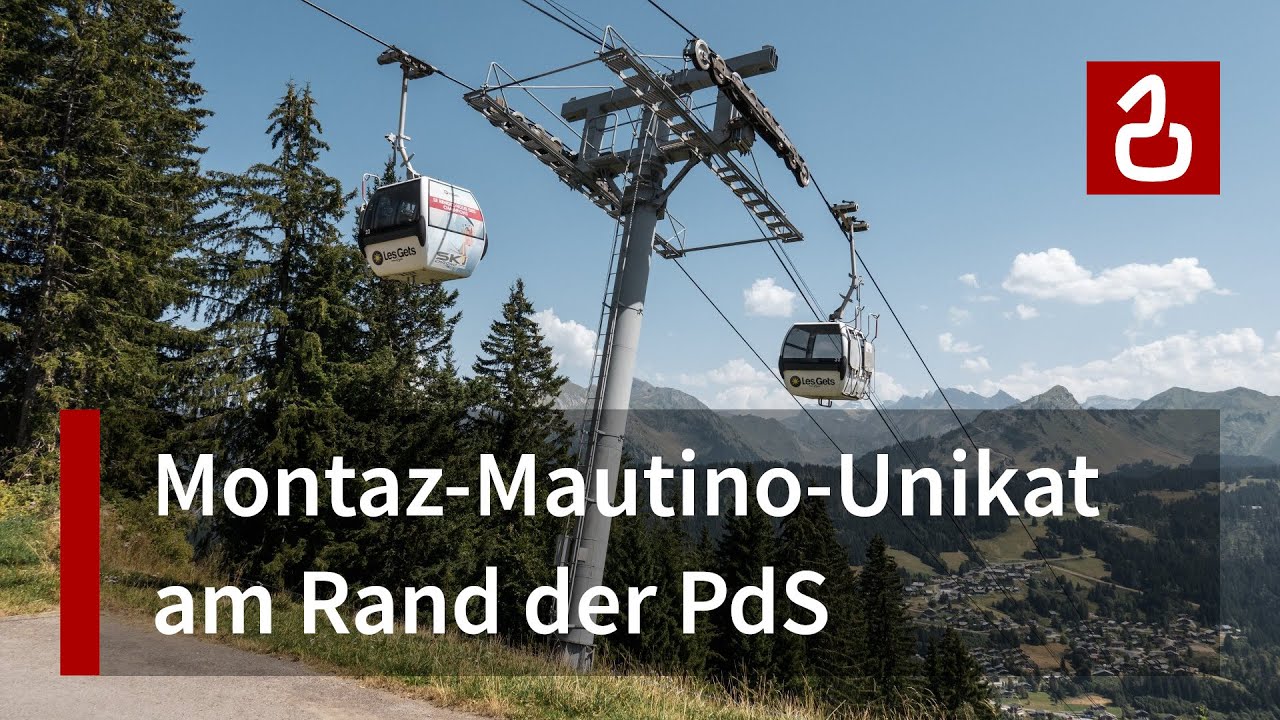 Seilbahn Mont Chéry am Col des Gets - Portes du Soleil | Dinosaurier von Montaz Mautino