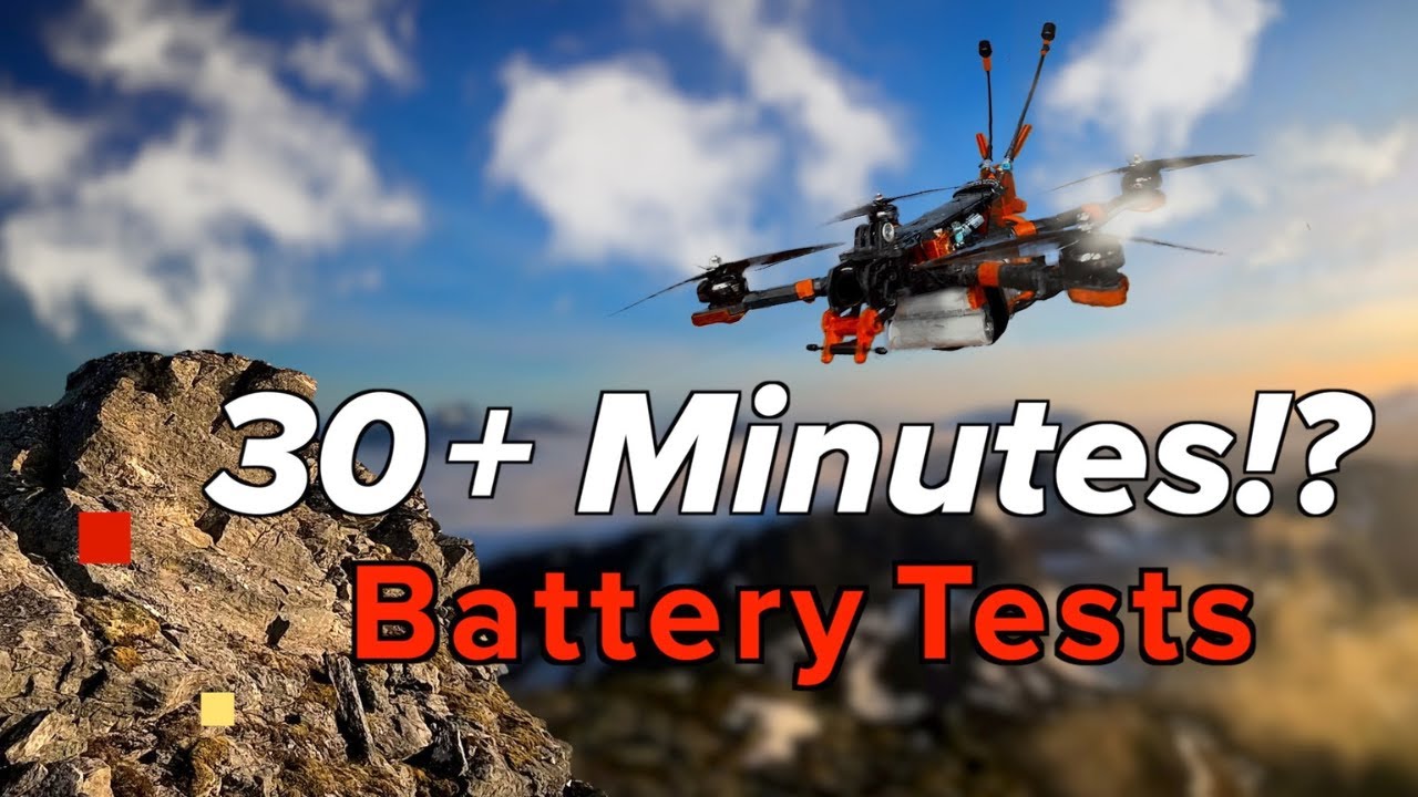 Long Range FPV Battery Testing DJI | 30+ Minute Flight Time | 18650 vs. 21700 Li-Ion Packs 6s2p DIY