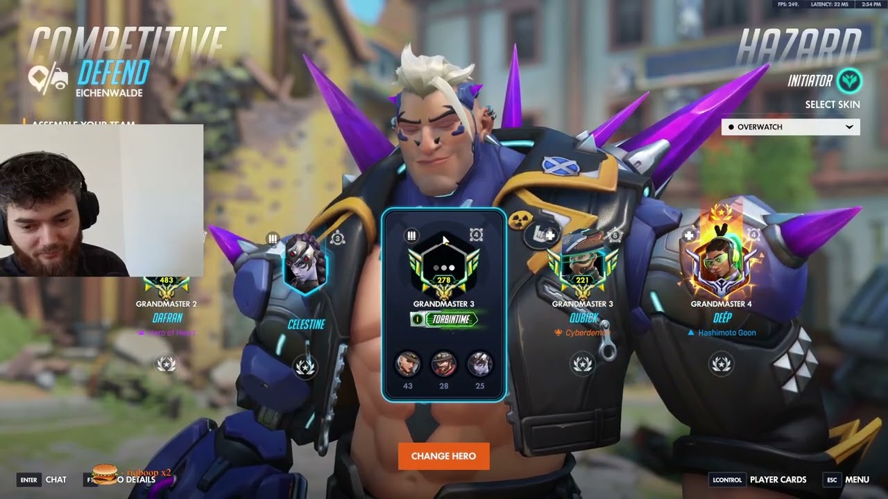 TOP 500 HAZARD POV! DAFRAN HAZARD GAMEPLAY - Overwatch Season 1