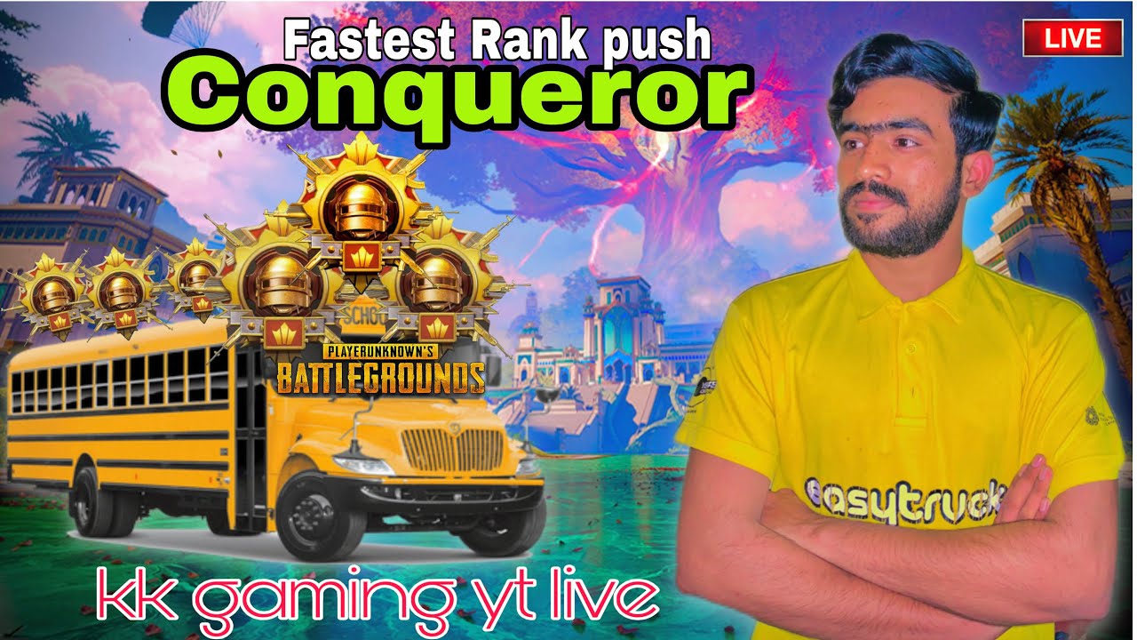 FASTEST RANK PUSH HARD LOBBY 4TH CONQUEROR | PUBG MOBILE | kkgamingytlive