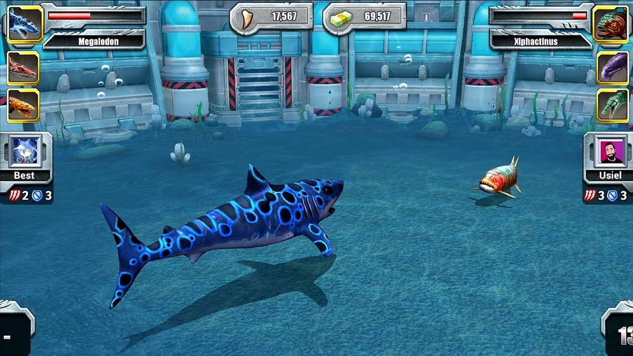 MEGALODON VS XIPHACTINUS ||| Jurassic Park Builder Aquatic Tournament Android Gameplay HD