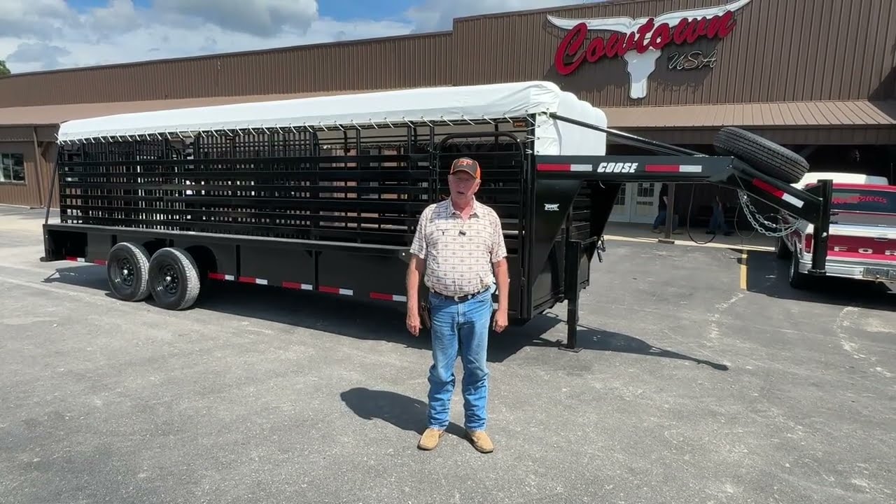 2026 Coose Trailers 24' Stock Gooseneck Trailer for Cattle and Livestock
