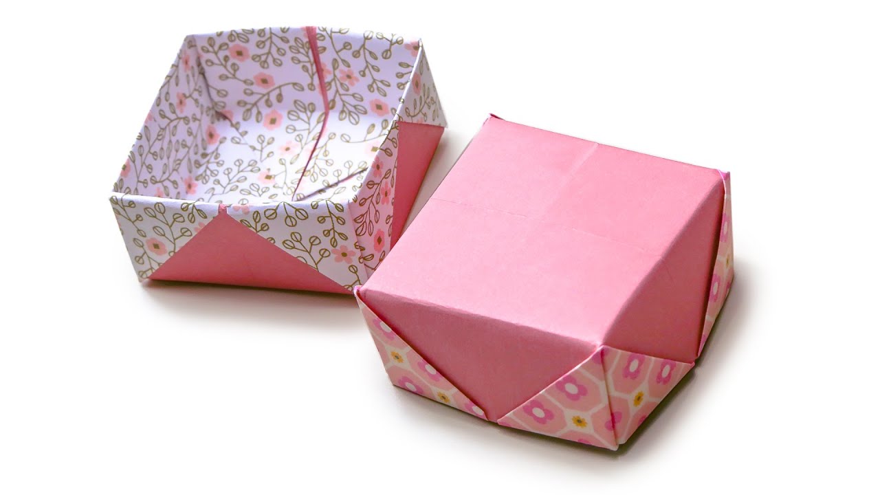 Origami Masu Box Lid Variation V2 - Paper Kawaii