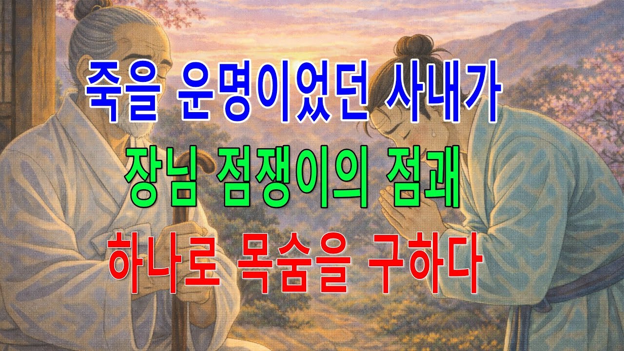 쏘쿨극장 [재미있고도 기이한 옛날이야기] 죽을 운명이었던 사내가, 장님 점쟁이의 점괘 하나로 목숨을 구하다