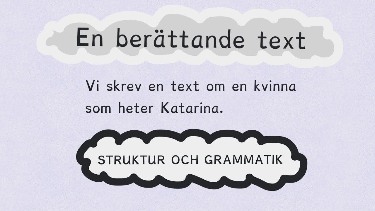Ber&auml;ttande text  - struktur