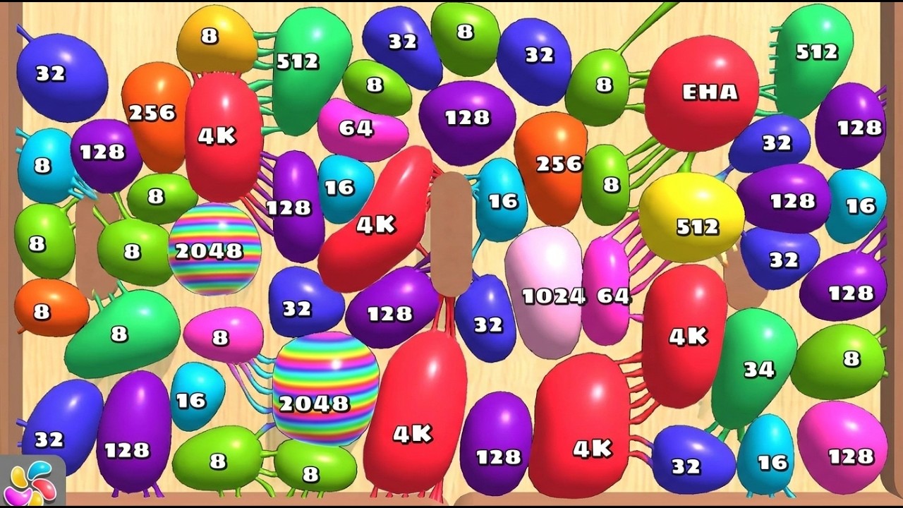 Blob Merge 3D - Level Up Blobs Balls 2048 Satisfying ASMR Gameplay max level