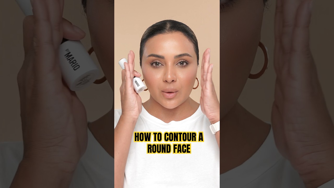 How to contour a round face! #contour #shorts