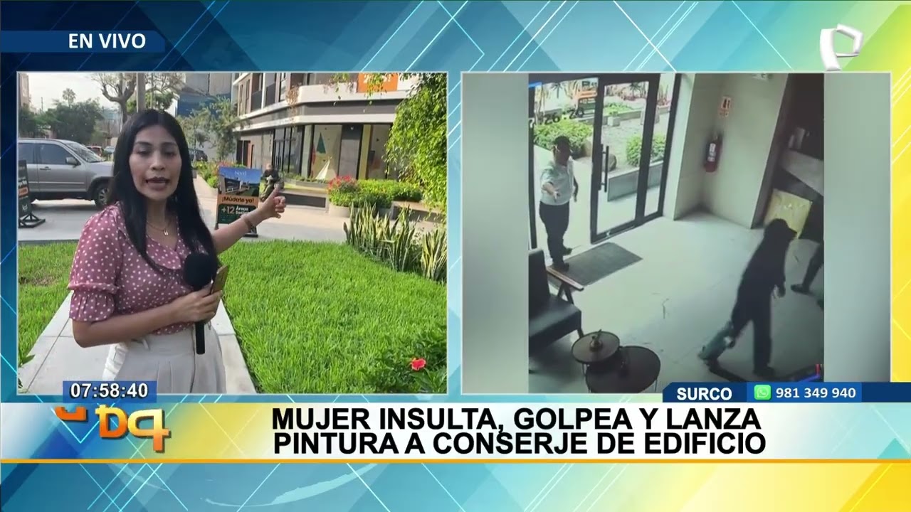 Denuncian a mujer por agresiones físicas y discriminatorias contra conserjes en edificio de Surco