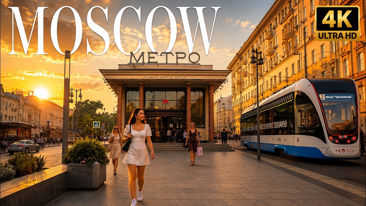 Evening Moscow at Its Best 🇷🇺 Golden Hour Walk [4K]