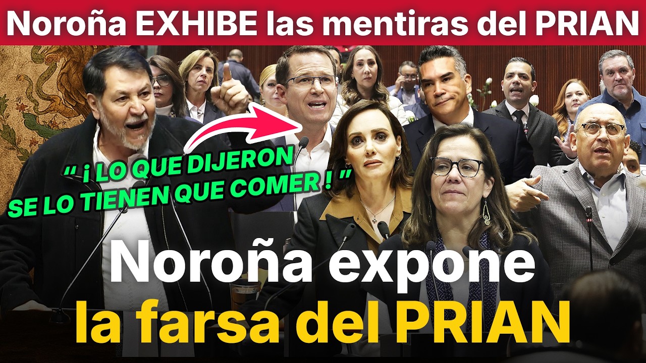 Noroña desarma “show” del PRIAN sobre la Reforma Electoral