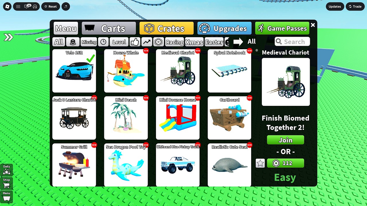 Create a Cart Ride! Friday Update, New Carts, Cart Rides and Weekly Carts Shop!