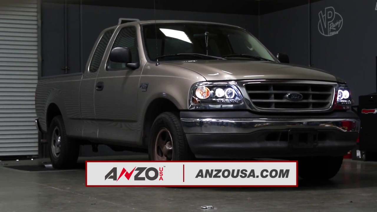 Anzo USA 1997-2003 Ford F-150 Projector LED Halo Headlights