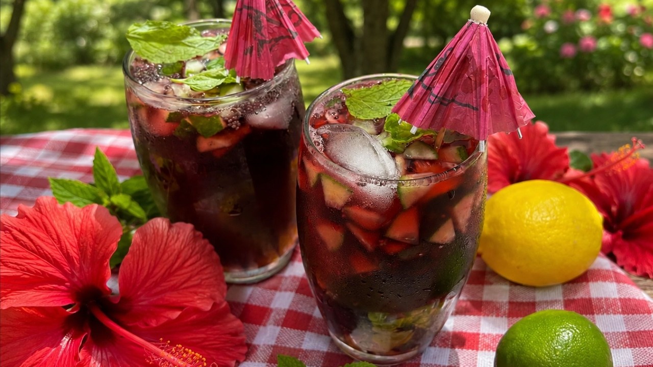 Homemade Hibiscus Tea Recipe | Easy & Refreshing | Easy Herbal Drink | Caf&eacute; Style Hibiscus Tea 🌺🍹
