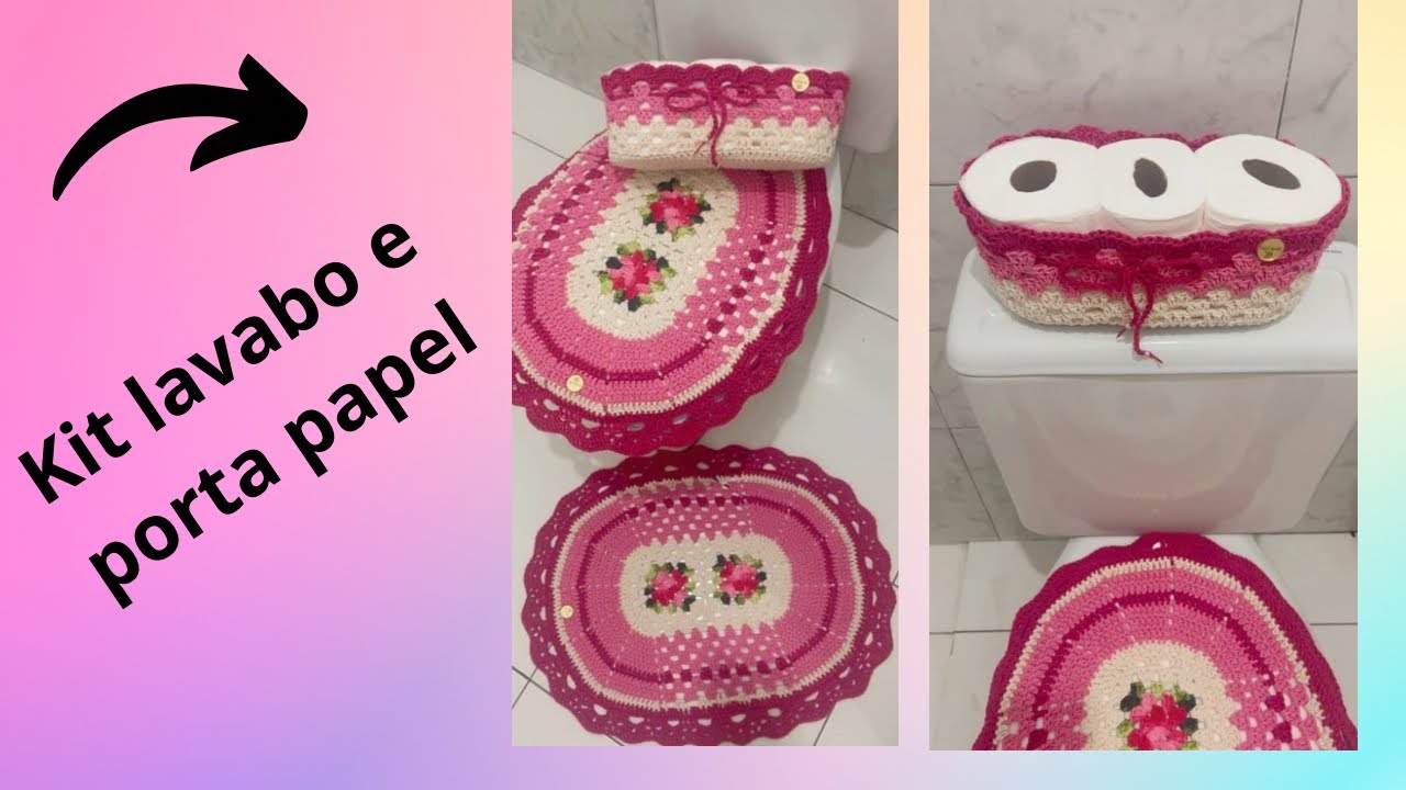 🚨Pronta entrega  vlog kit lavabo com peso, medida e valor #produçãodecroche #euroroma #lucrando 