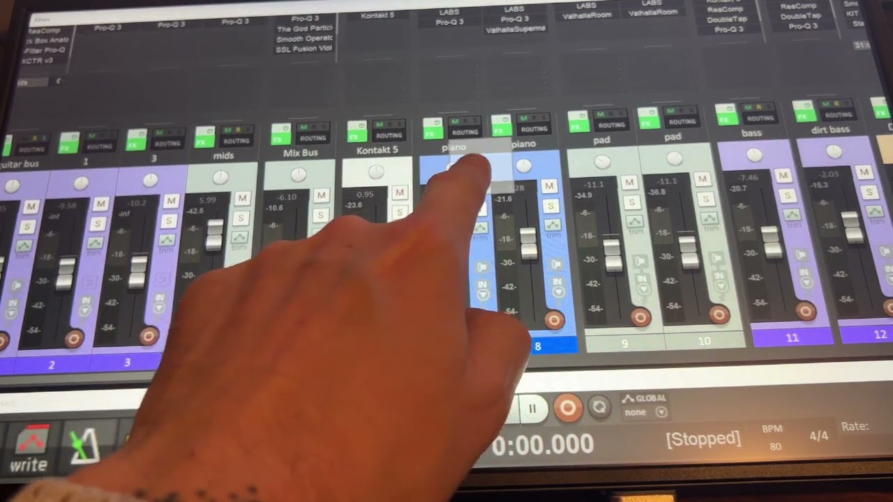 My Touchscreen With Reaper