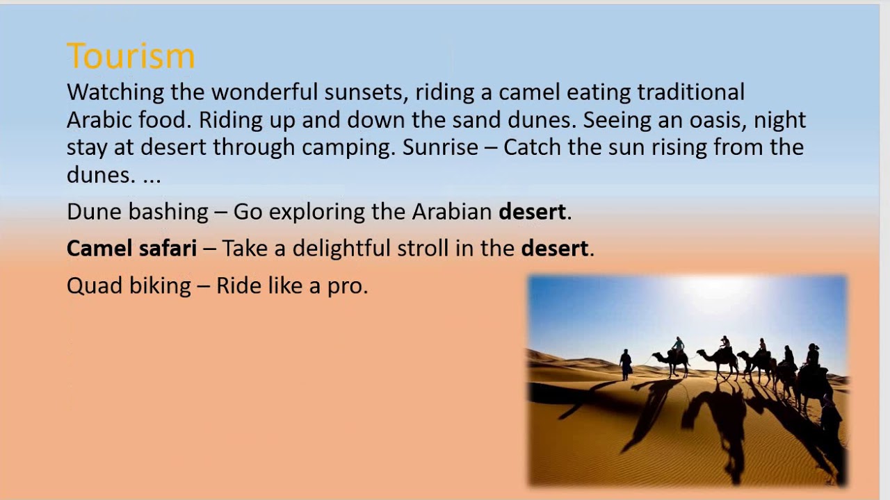 human activities in the desert