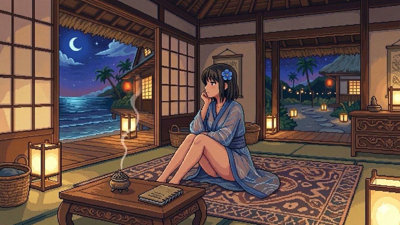 Summer twilight sea