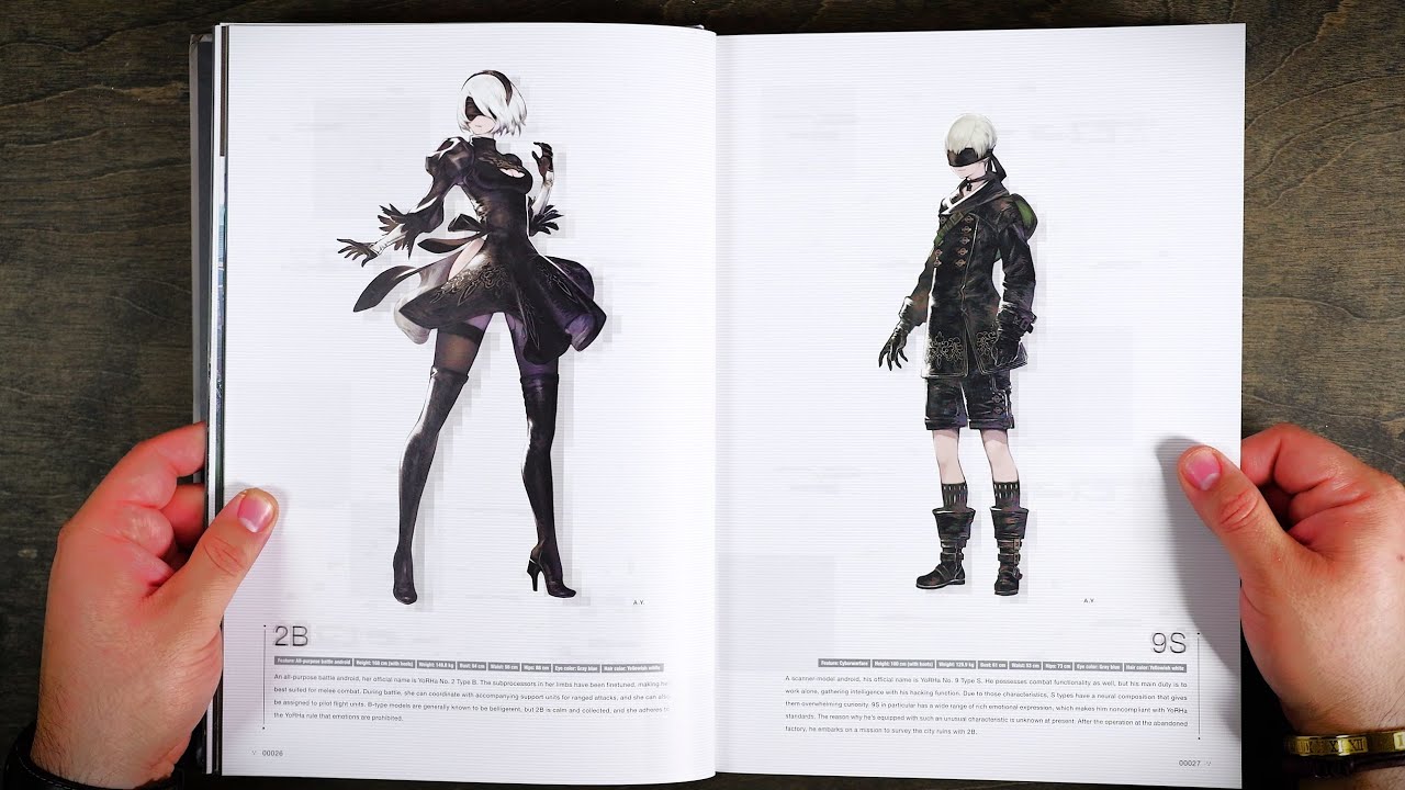 Artbook ASMR - NieR: Automata World Guide Volume 1 - Flip Through, Relaxing, Pageturning