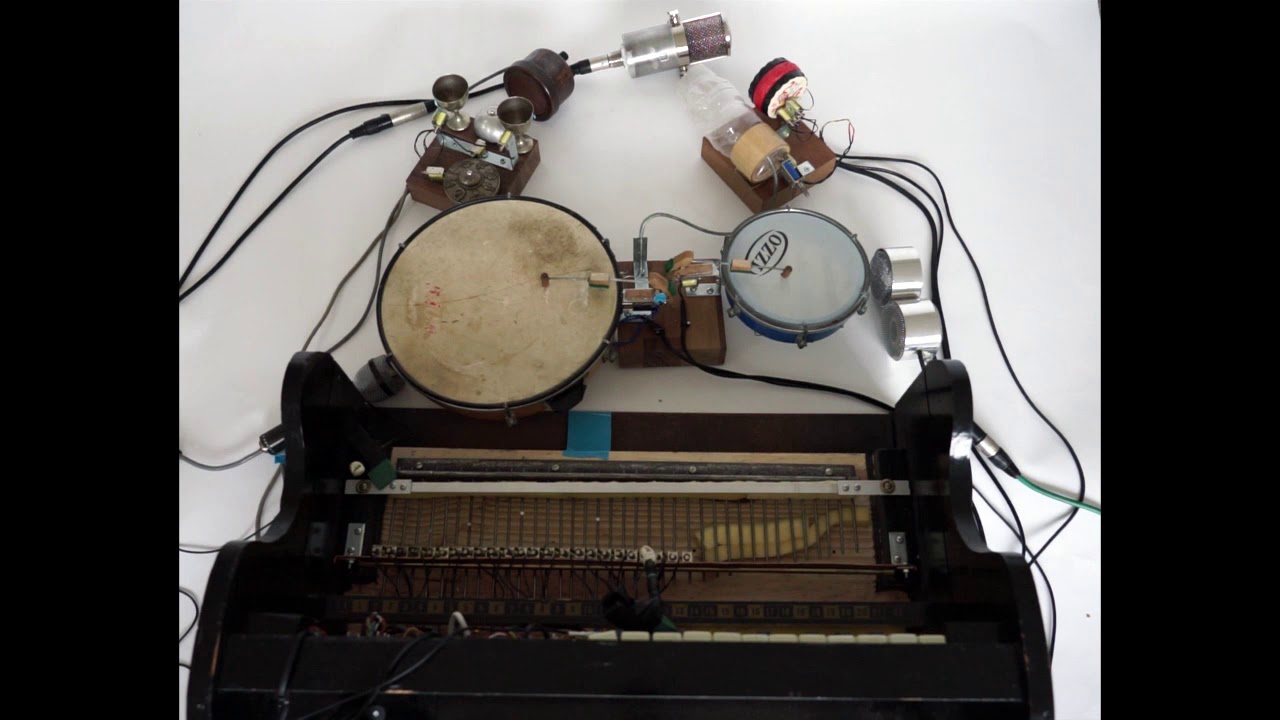AUTOMATED TOY PIANO AND DRUMSET 'JUNGLE7' - COMPUTER CONTROLLED ACOUSTIC INSTRUMENTS