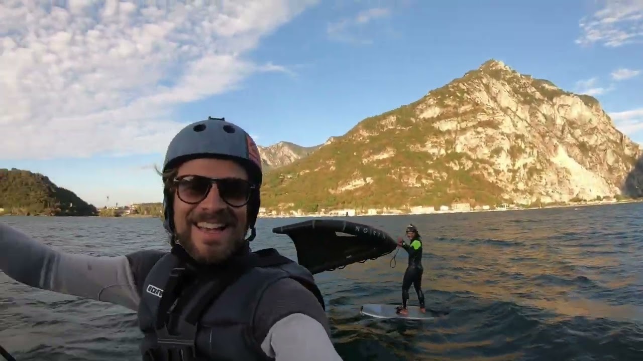 Valmadrera early morning kite foil session @giordanokitezoo @BenBeholzVlogs