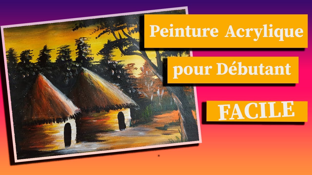 🎨 Peinture Acrylique |Case africaine -  facile pour debutant (Peinture africaine) Bangos Buuz